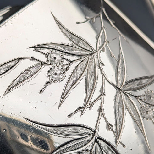 Circa 1890 British antique silver plate teapot James Dixon